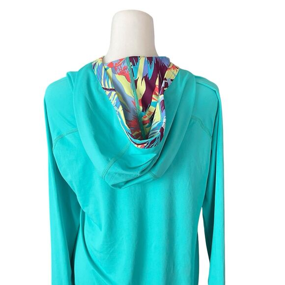 Title Nine Medium Pullover Hoodie Thin Long Sleeve Pockets Aqua Active - Picture 9 of 9